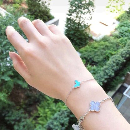[Clover]BUTTERFLY TURQUOISE BUTTERFLY BRACELET SILVER