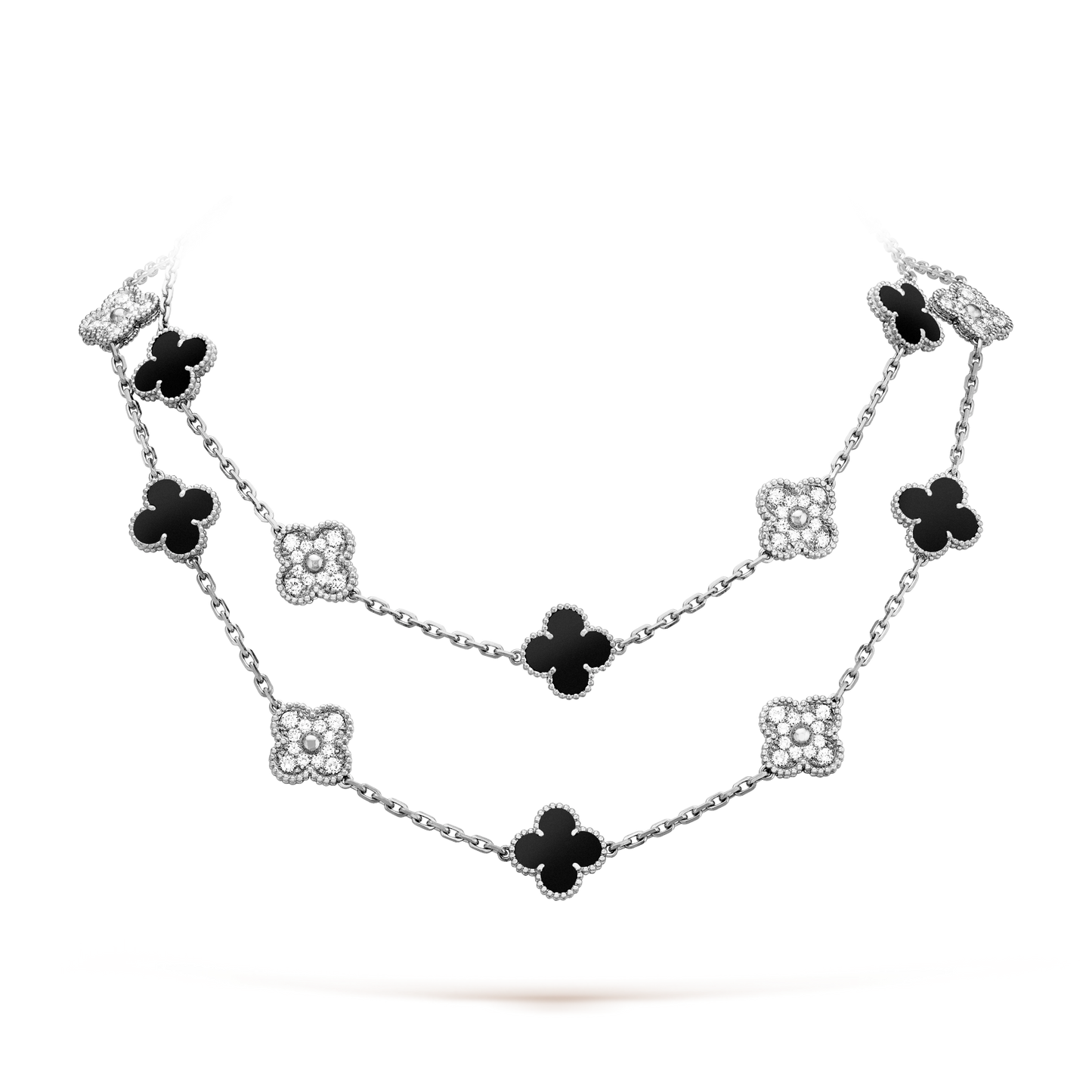 [Clover]CLOVER 20 MOTIFS ONYX DIAMOND SILVER