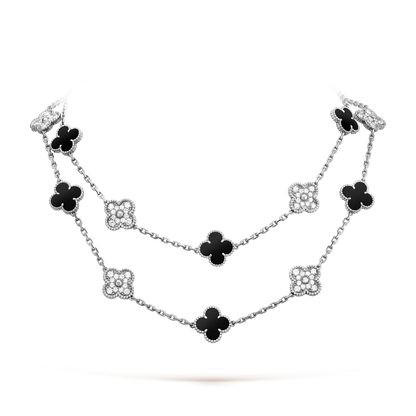 [Clover]CLOVER 20 MOTIFS ONYX DIAMOND SILVER
