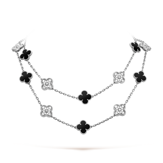 [Clover]CLOVER 20 MOTIFS ONYX DIAMOND SILVER