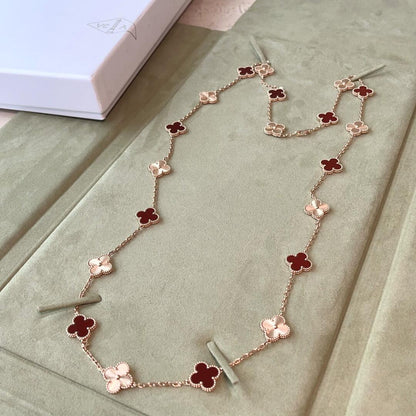 [Clover]CLOVER 20 MOTIFS LASER CARNELIAN NECKLACE