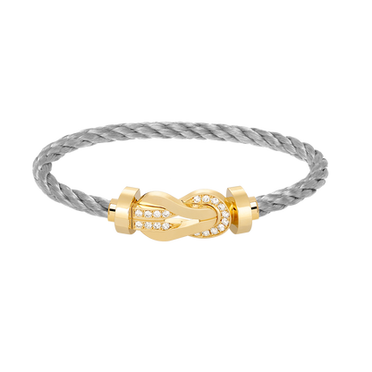 [Clover]CHANCE LARGE 8 FIGURE BUCKLE HALF DIAMOND BRACELET GOLD