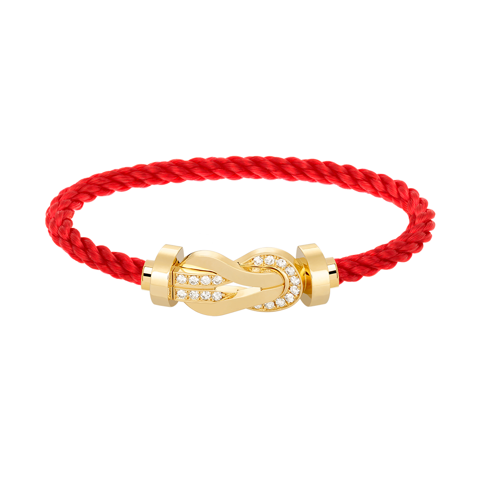 [Clover]CHANCE LARGE 8 FIGURE BUCKLE HALF DIAMOND BRACELET GOLD