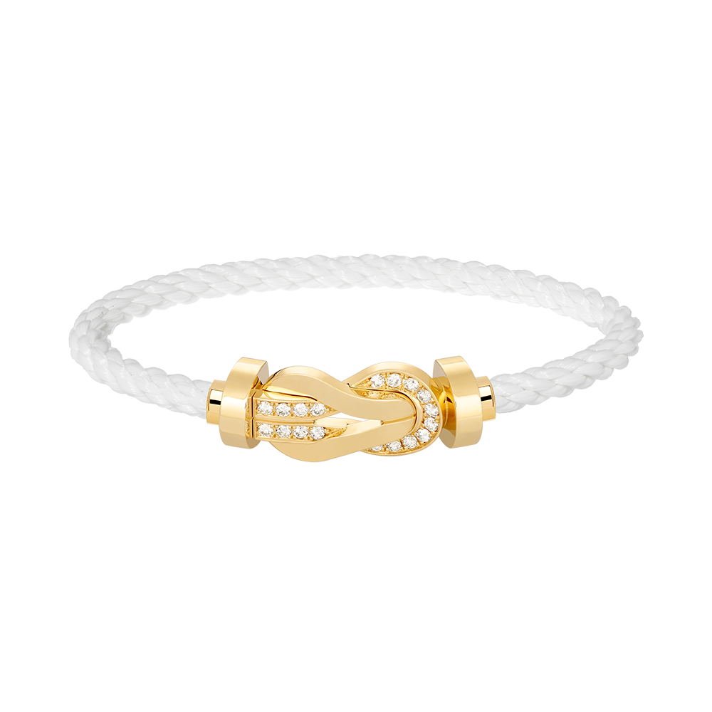 [Clover]CHANCE LARGE 8 FIGURE BUCKLE HALF DIAMOND BRACELET GOLD