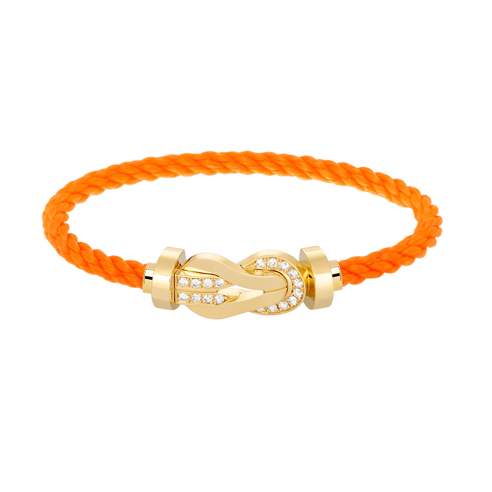 [Clover]CHANCE LARGE 8 FIGURE BUCKLE HALF DIAMOND BRACELET GOLD