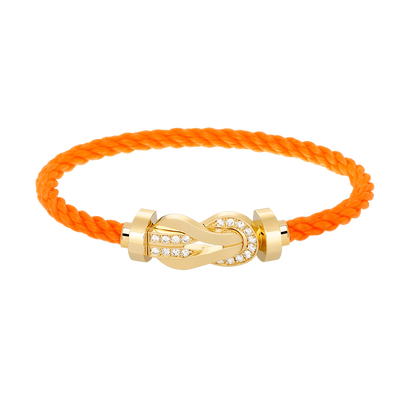 [Clover]CHANCE LARGE 8 FIGURE BUCKLE HALF DIAMOND BRACELET GOLD