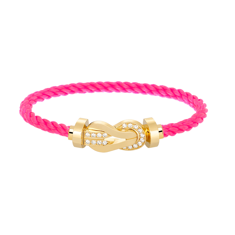 [Clover]CHANCE LARGE 8 FIGURE BUCKLE HALF DIAMOND BRACELET GOLD