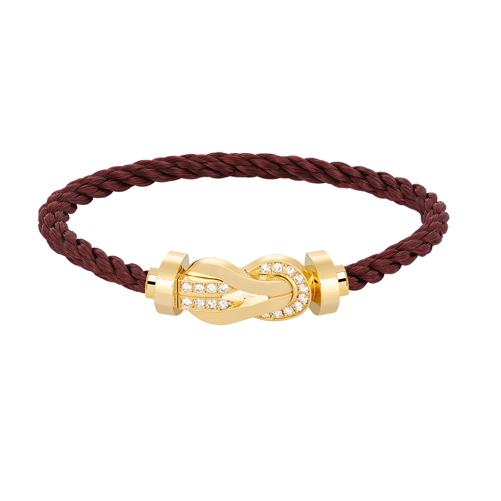 [Clover]CHANCE LARGE 8 FIGURE BUCKLE HALF DIAMOND BRACELET GOLD
