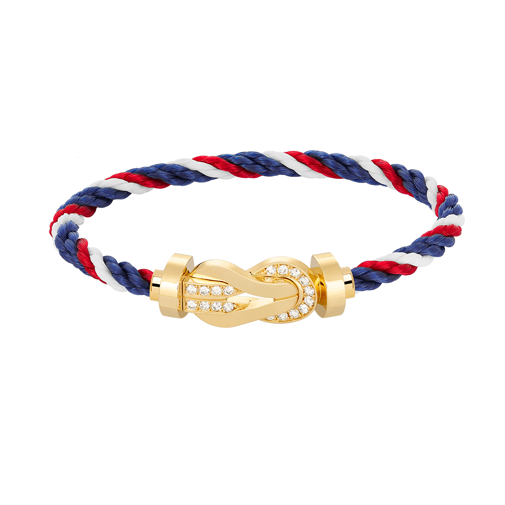 [Clover]CHANCE LARGE 8 FIGURE BUCKLE HALF DIAMOND BRACELET GOLD