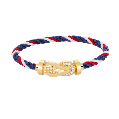[Clover]CHANCE LARGE 8 FIGURE BUCKLE HALF DIAMOND BRACELET GOLD