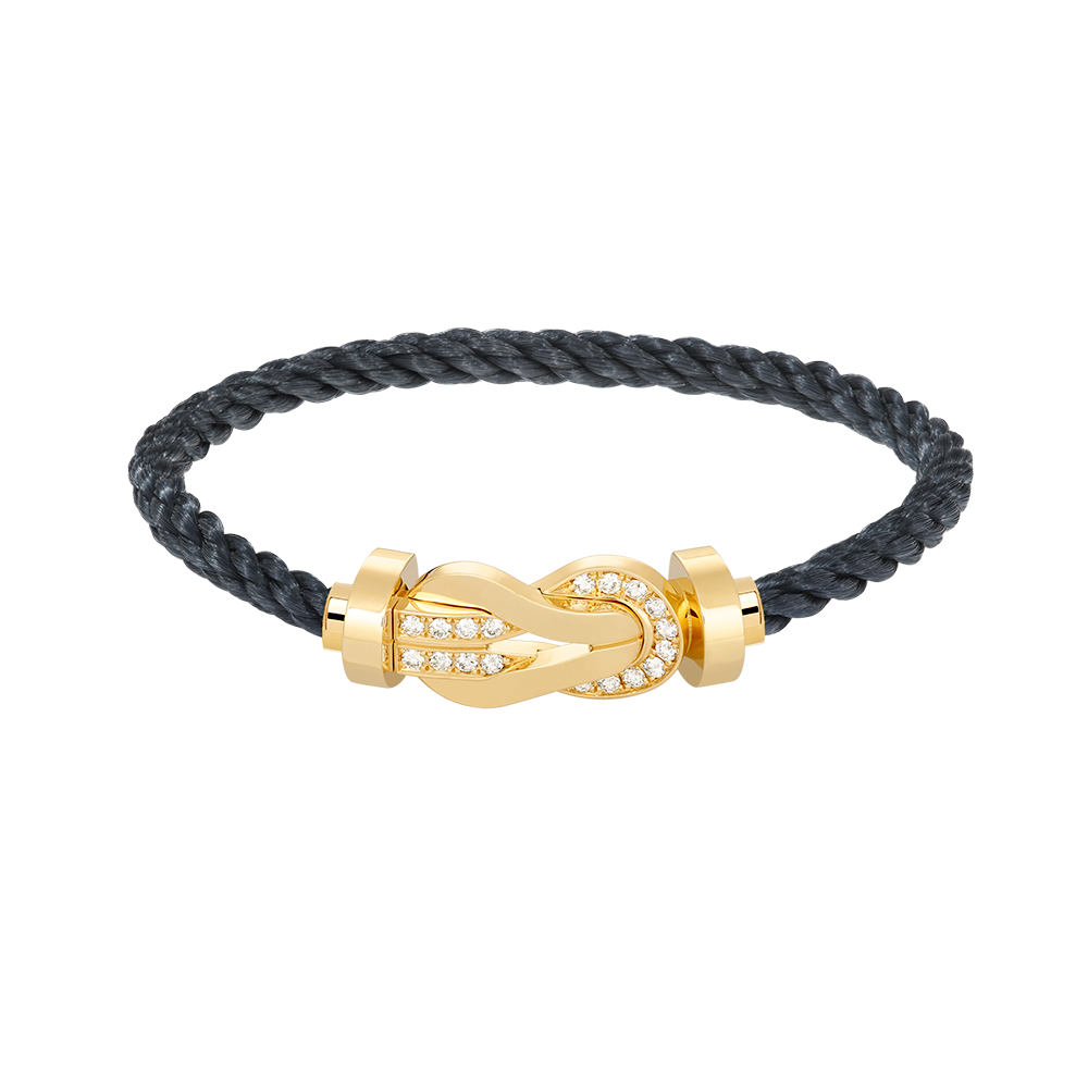 [Clover]CHANCE LARGE 8 FIGURE BUCKLE HALF DIAMOND BRACELET GOLD