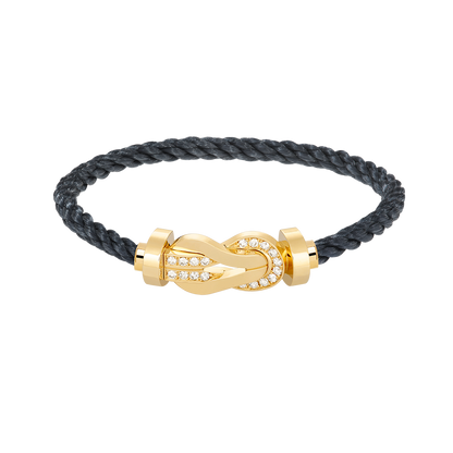 [Clover]CHANCE LARGE 8 FIGURE BUCKLE HALF DIAMOND BRACELET GOLD
