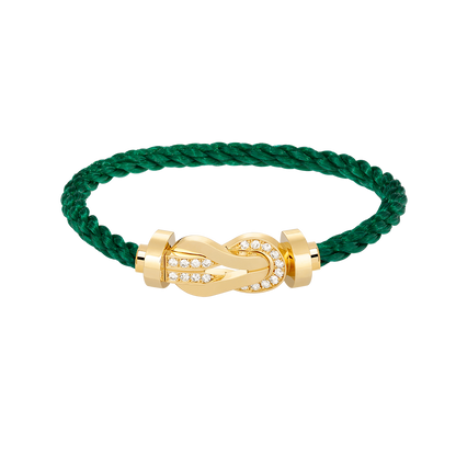 [Clover]CHANCE LARGE 8 FIGURE BUCKLE HALF DIAMOND BRACELET GOLD