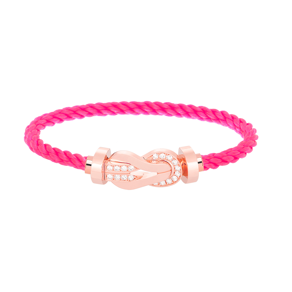 [Clover]CHANCE LARGE 8 FIGURE BUCKLE HALF DIAMOND BRACELET ROSE GOLD