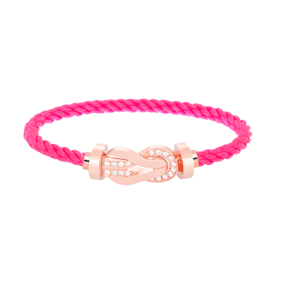 [Clover]CHANCE LARGE 8 FIGURE BUCKLE HALF DIAMOND BRACELET ROSE GOLD