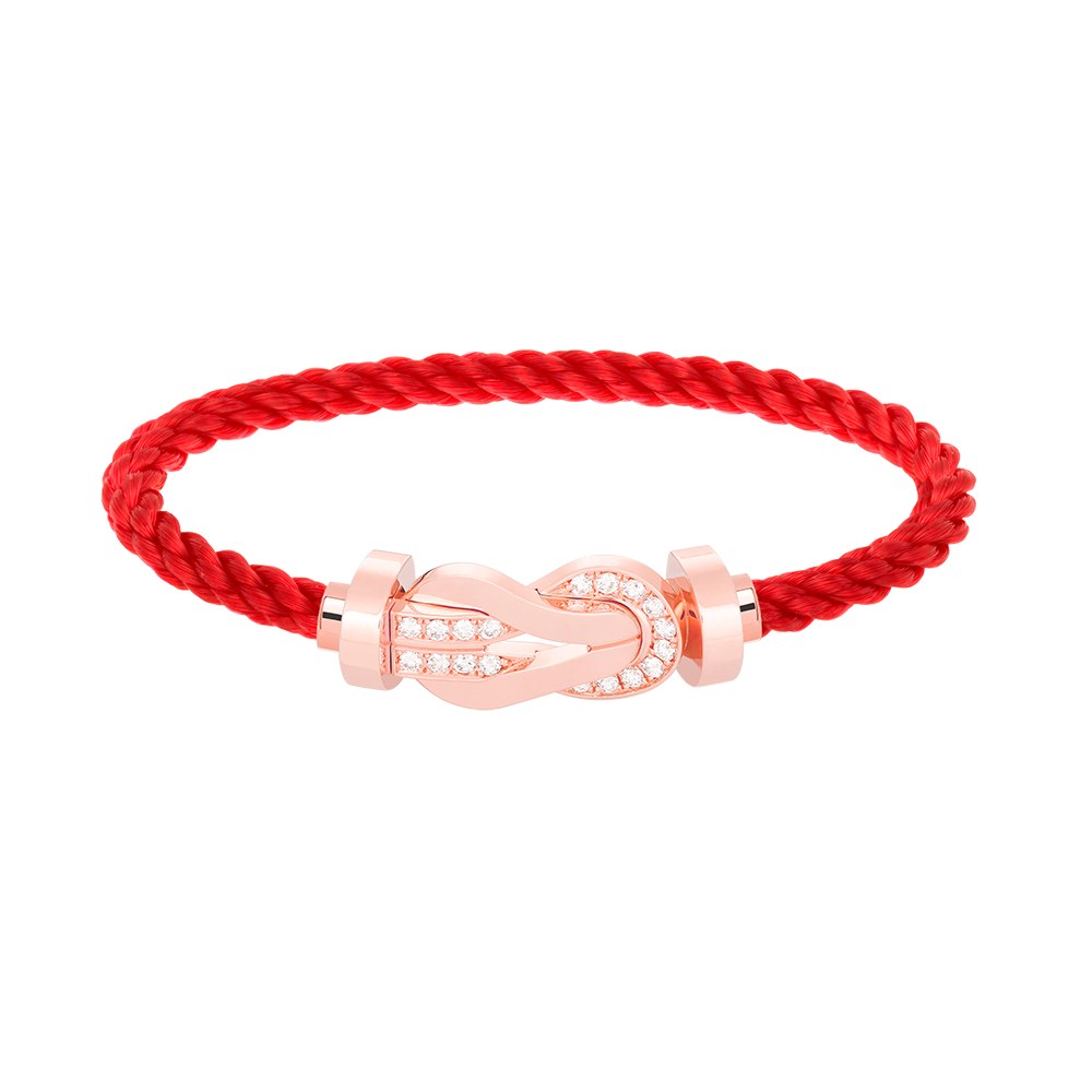 [Clover]CHANCE LARGE 8 FIGURE BUCKLE HALF DIAMOND BRACELET ROSE GOLD