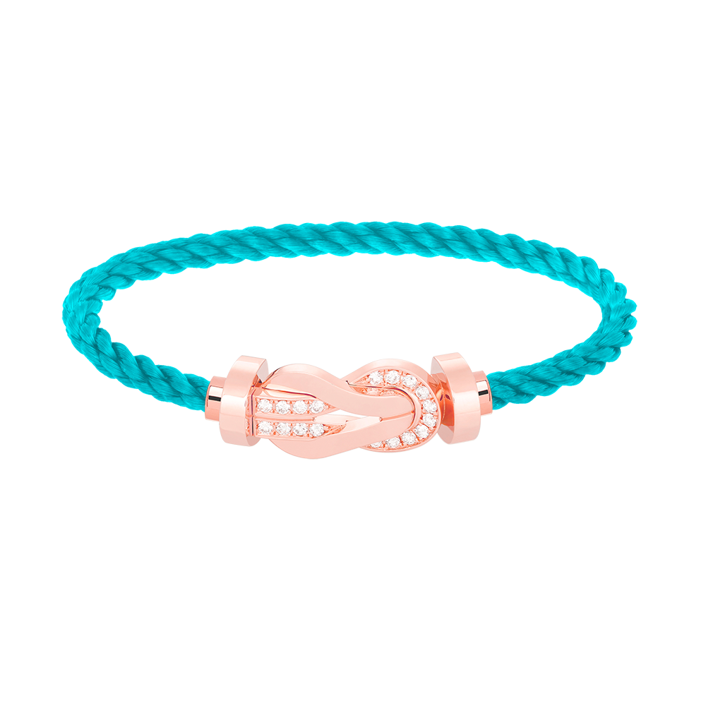 [Clover]CHANCE LARGE 8 FIGURE BUCKLE HALF DIAMOND BRACELET ROSE GOLD