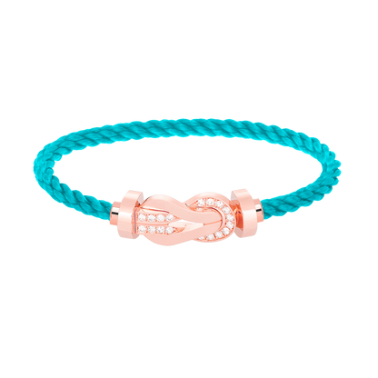 [Clover]CHANCE LARGE 8 FIGURE BUCKLE HALF DIAMOND BRACELET ROSE GOLD