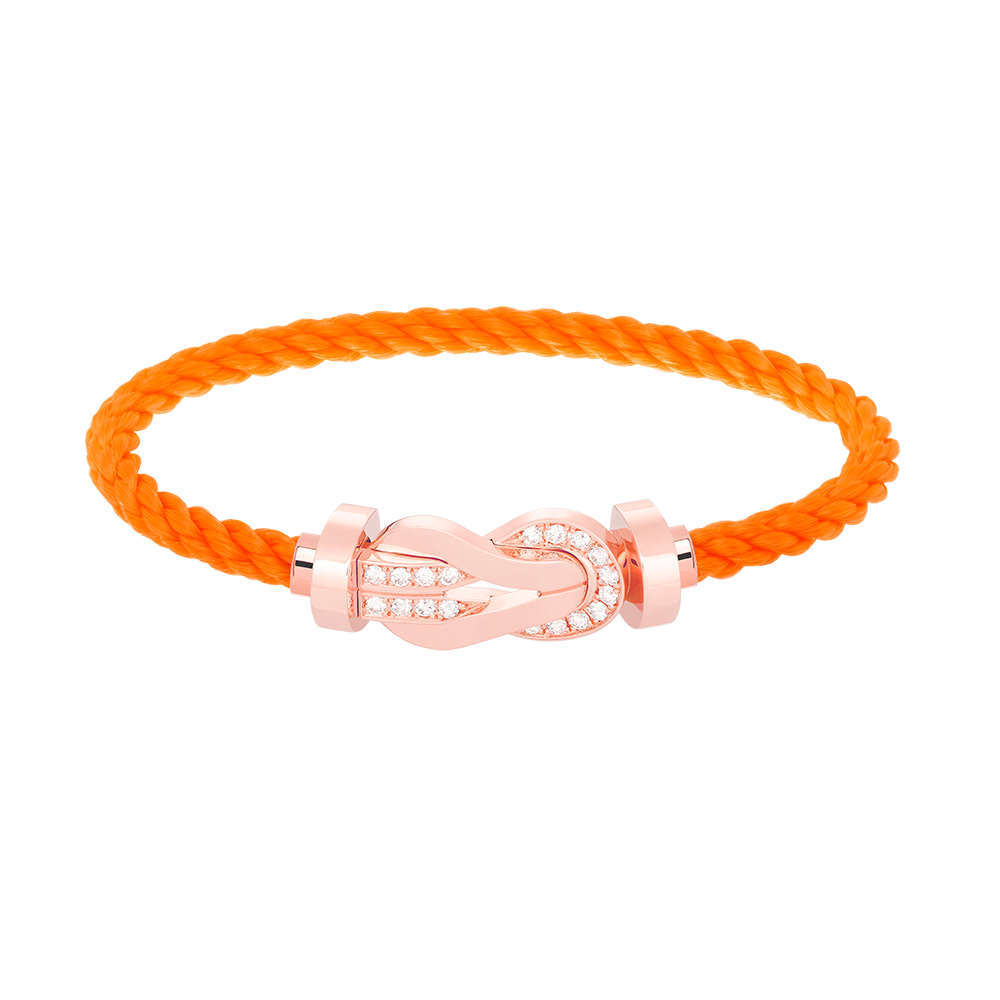 [Clover]CHANCE LARGE 8 FIGURE BUCKLE HALF DIAMOND BRACELET ROSE GOLD