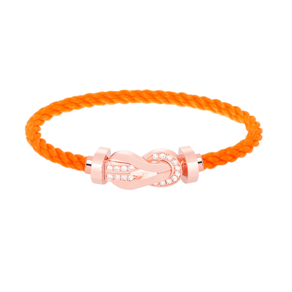 [Clover]CHANCE LARGE 8 FIGURE BUCKLE HALF DIAMOND BRACELET ROSE GOLD