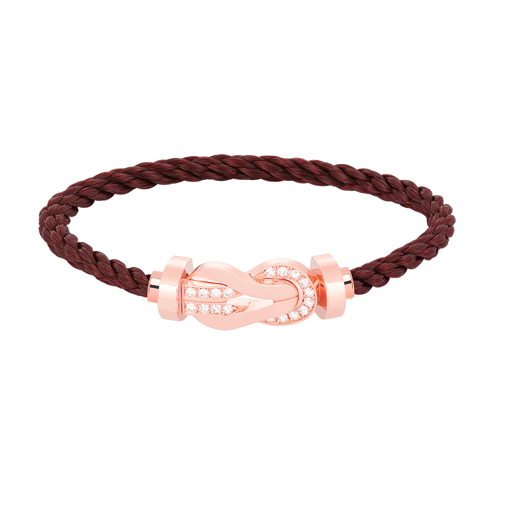 [Clover]CHANCE LARGE 8 FIGURE BUCKLE HALF DIAMOND BRACELET ROSE GOLD