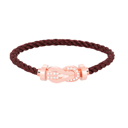 [Clover]CHANCE LARGE 8 FIGURE BUCKLE HALF DIAMOND BRACELET ROSE GOLD