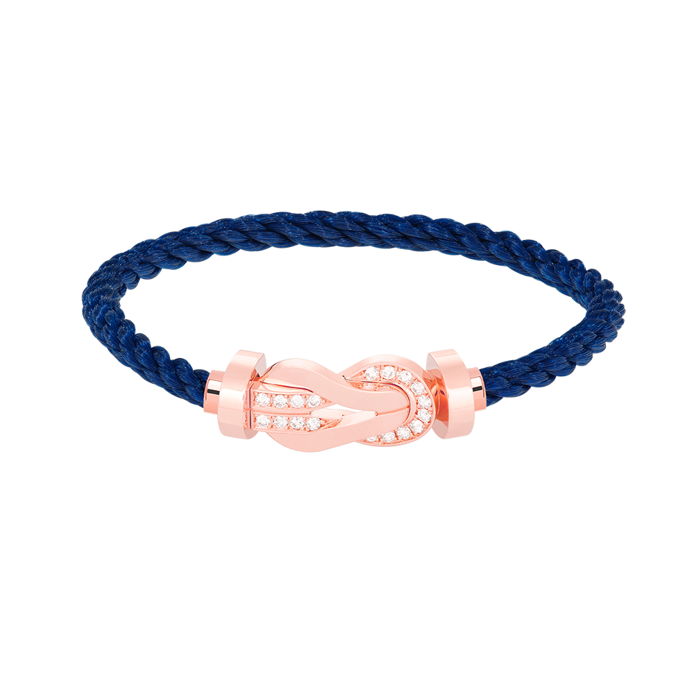 [Clover]CHANCE LARGE 8 FIGURE BUCKLE HALF DIAMOND BRACELET ROSE GOLD