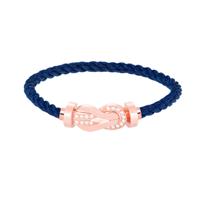 [Clover]CHANCE LARGE 8 FIGURE BUCKLE HALF DIAMOND BRACELET ROSE GOLD