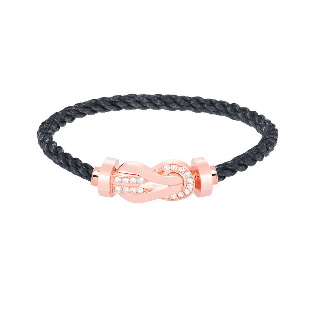 [Clover]CHANCE LARGE 8 FIGURE BUCKLE HALF DIAMOND BRACELET ROSE GOLD