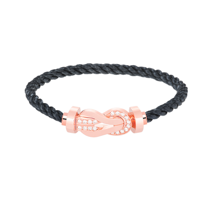 [Clover]CHANCE LARGE 8 FIGURE BUCKLE HALF DIAMOND BRACELET ROSE GOLD