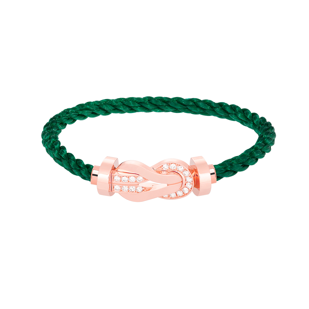 [Clover]CHANCE LARGE 8 FIGURE BUCKLE HALF DIAMOND BRACELET ROSE GOLD