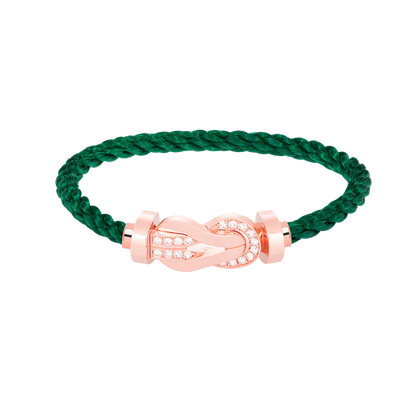 [Clover]CHANCE LARGE 8 FIGURE BUCKLE HALF DIAMOND BRACELET ROSE GOLD