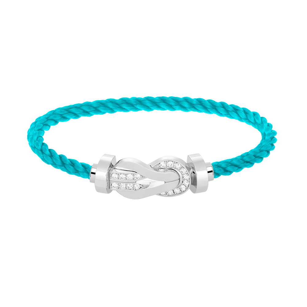 [Clover]CHANCE LARGE 8 FIGURE BUCKLE HALF DIAMOND BRACELET SILVER