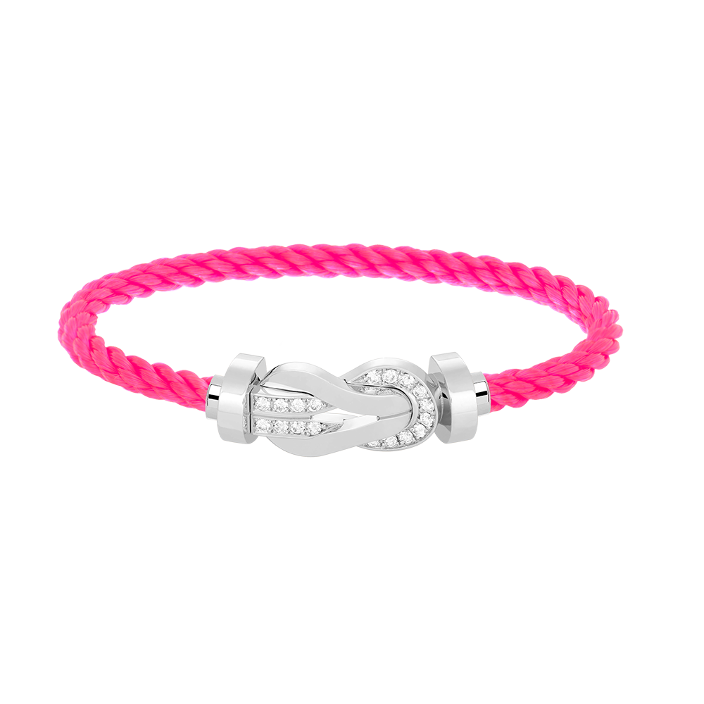 [Clover]CHANCE LARGE 8 FIGURE BUCKLE HALF DIAMOND BRACELET SILVER