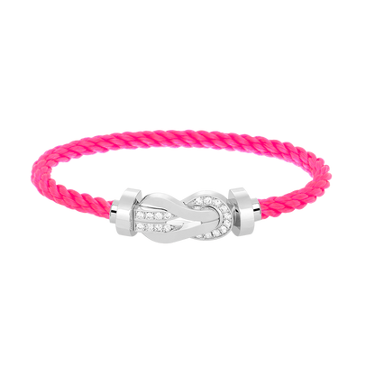 [Clover]CHANCE LARGE 8 FIGURE BUCKLE HALF DIAMOND BRACELET SILVER