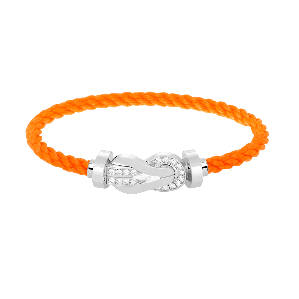 [Clover]CHANCE LARGE 8 FIGURE BUCKLE HALF DIAMOND BRACELET SILVER