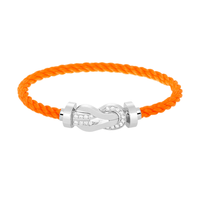 [Clover]CHANCE LARGE 8 FIGURE BUCKLE HALF DIAMOND BRACELET SILVER