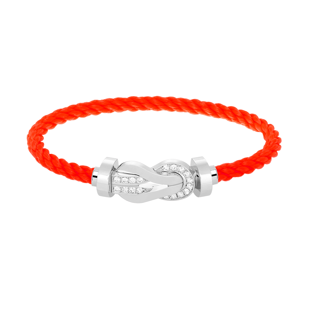 [Clover]CHANCE LARGE 8 FIGURE BUCKLE HALF DIAMOND BRACELET SILVER