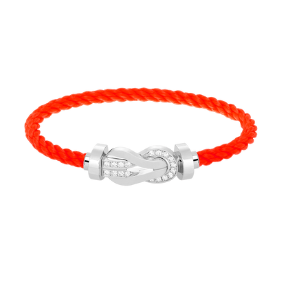 [Clover]CHANCE LARGE 8 FIGURE BUCKLE HALF DIAMOND BRACELET SILVER