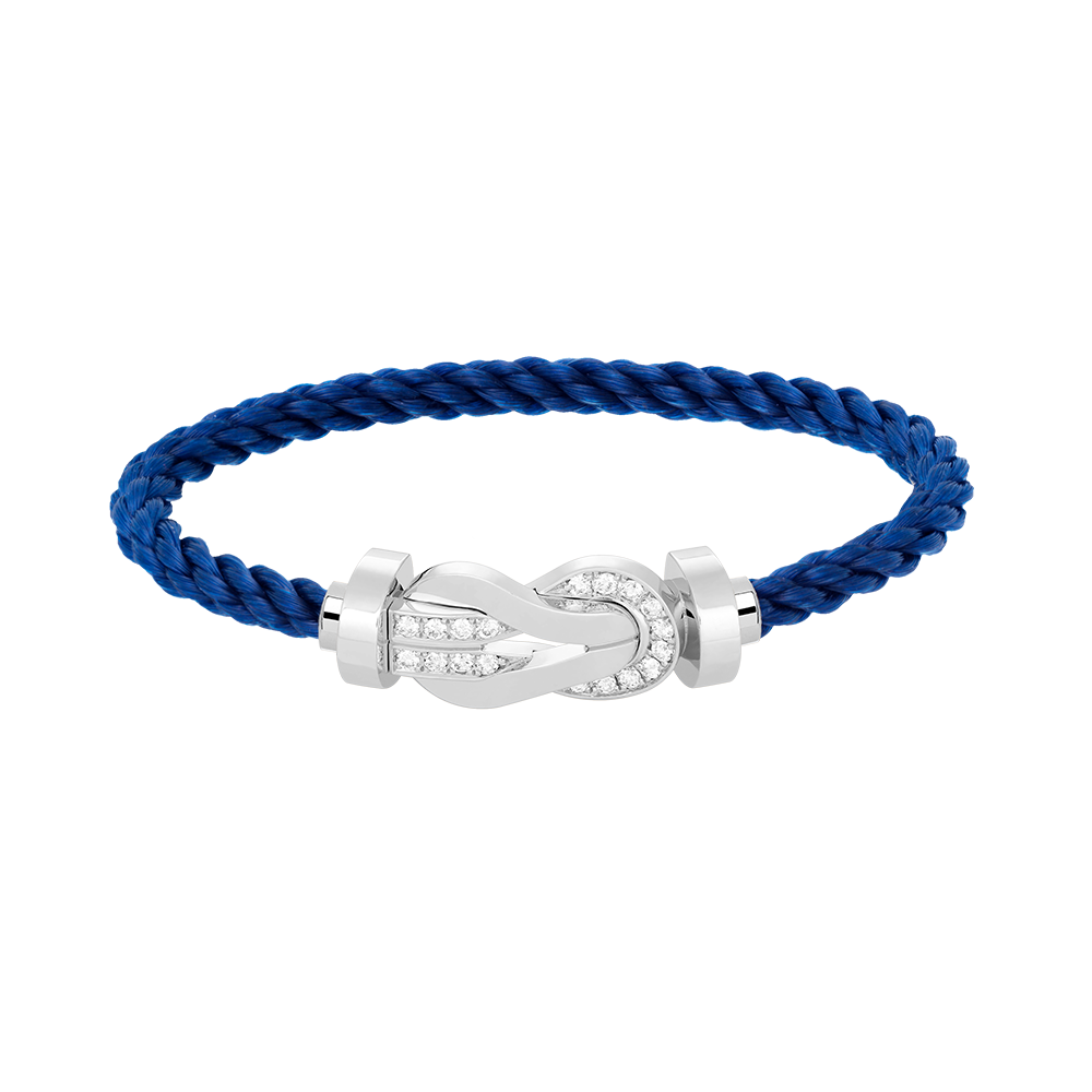 [Clover]CHANCE LARGE 8 FIGURE BUCKLE HALF DIAMOND BRACELET SILVER
