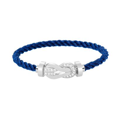 [Clover]CHANCE LARGE 8 FIGURE BUCKLE HALF DIAMOND BRACELET SILVER