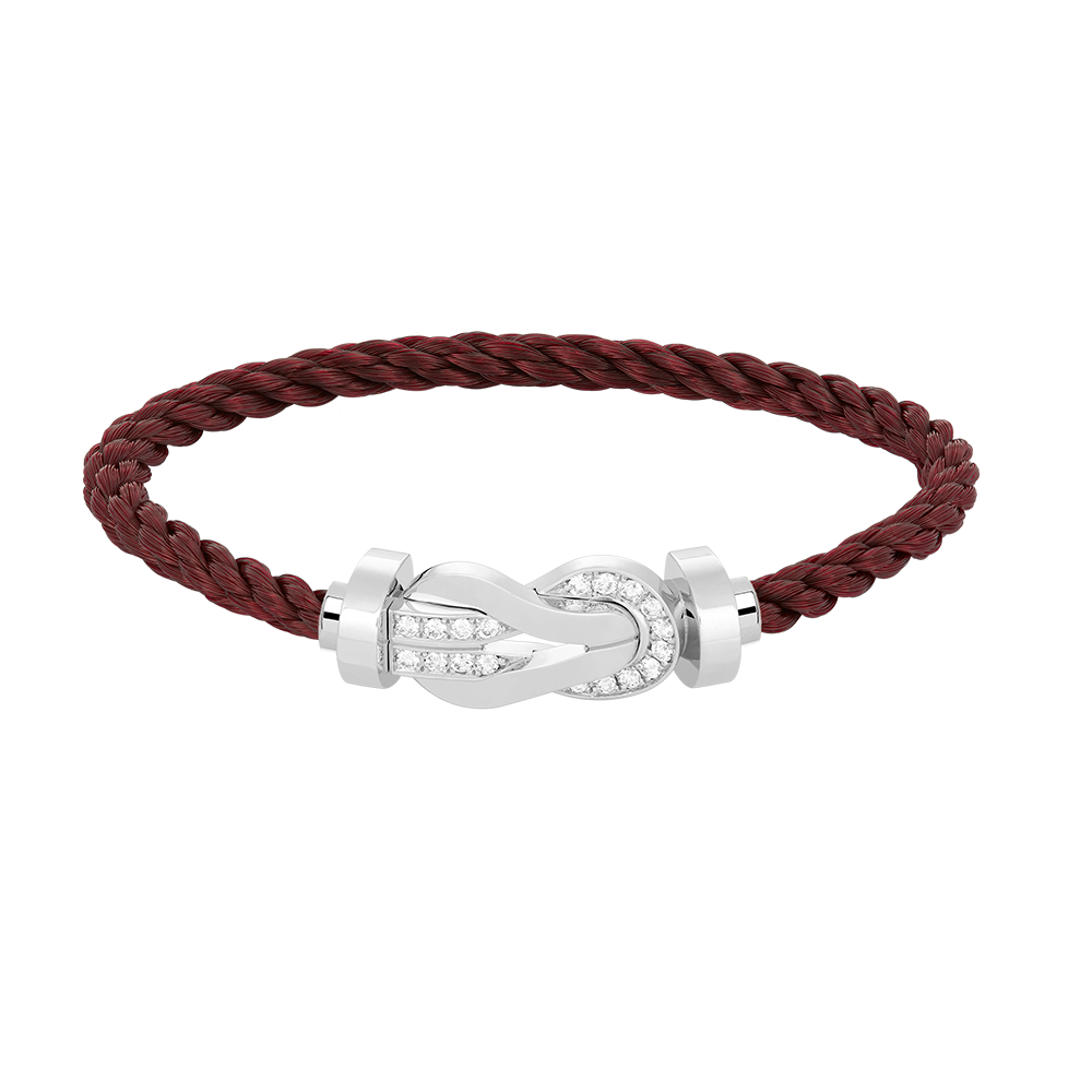 [Clover]CHANCE LARGE 8 FIGURE BUCKLE HALF DIAMOND BRACELET SILVER
