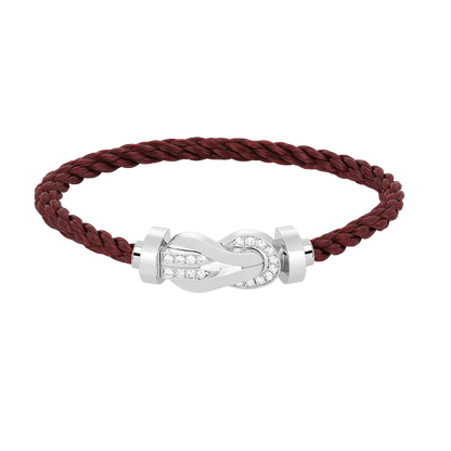 [Clover]CHANCE LARGE 8 FIGURE BUCKLE HALF DIAMOND BRACELET SILVER