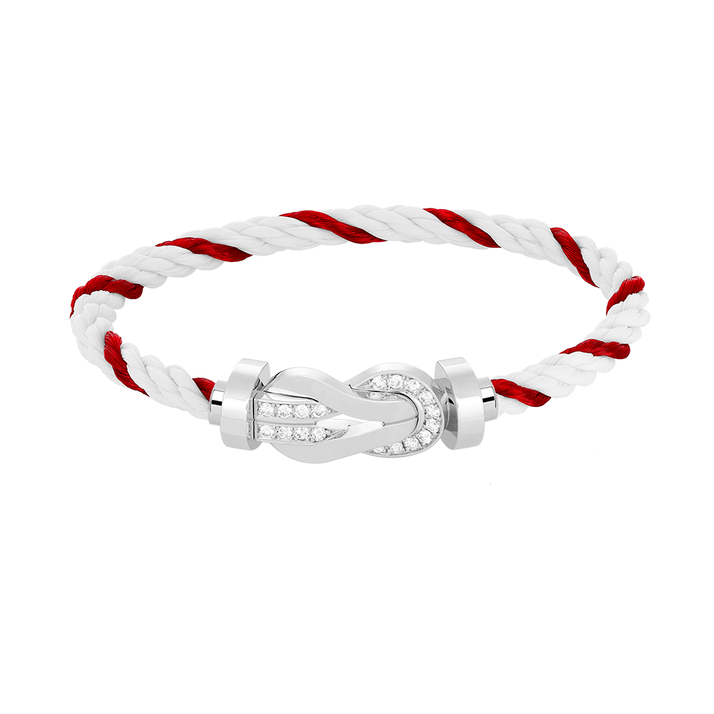 [Clover]CHANCE LARGE 8 FIGURE BUCKLE HALF DIAMOND BRACELET SILVER