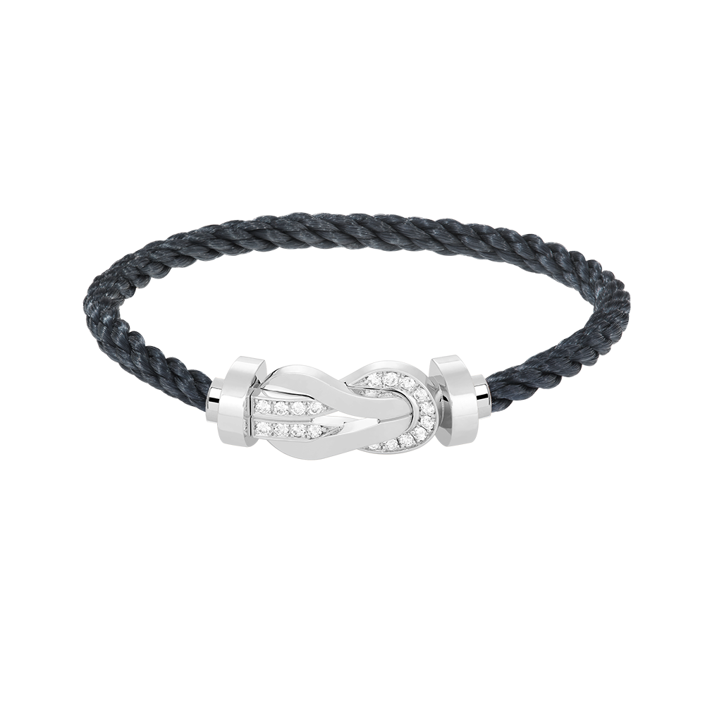 [Clover]CHANCE LARGE 8 FIGURE BUCKLE HALF DIAMOND BRACELET SILVER