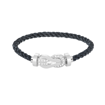[Clover]CHANCE LARGE 8 FIGURE BUCKLE HALF DIAMOND BRACELET SILVER