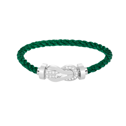 [Clover]CHANCE LARGE 8 FIGURE BUCKLE HALF DIAMOND BRACELET SILVER