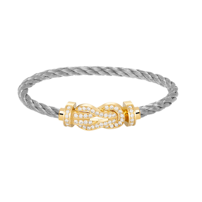 [Clover]CHANCE LARGE 8 FIGURE BUCKLE FULLDIAMOND BRACELET GOLD