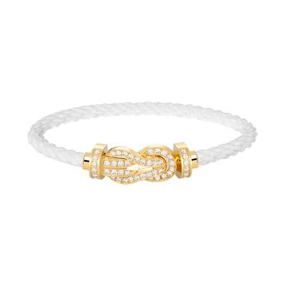 [Clover]CHANCE LARGE 8 FIGURE BUCKLE FULLDIAMOND BRACELET GOLD