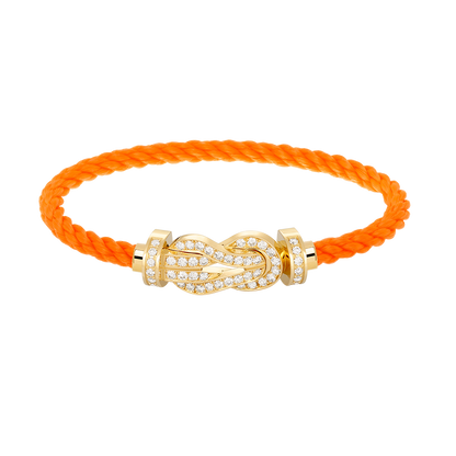 [Clover]CHANCE LARGE 8 FIGURE BUCKLE FULLDIAMOND BRACELET GOLD